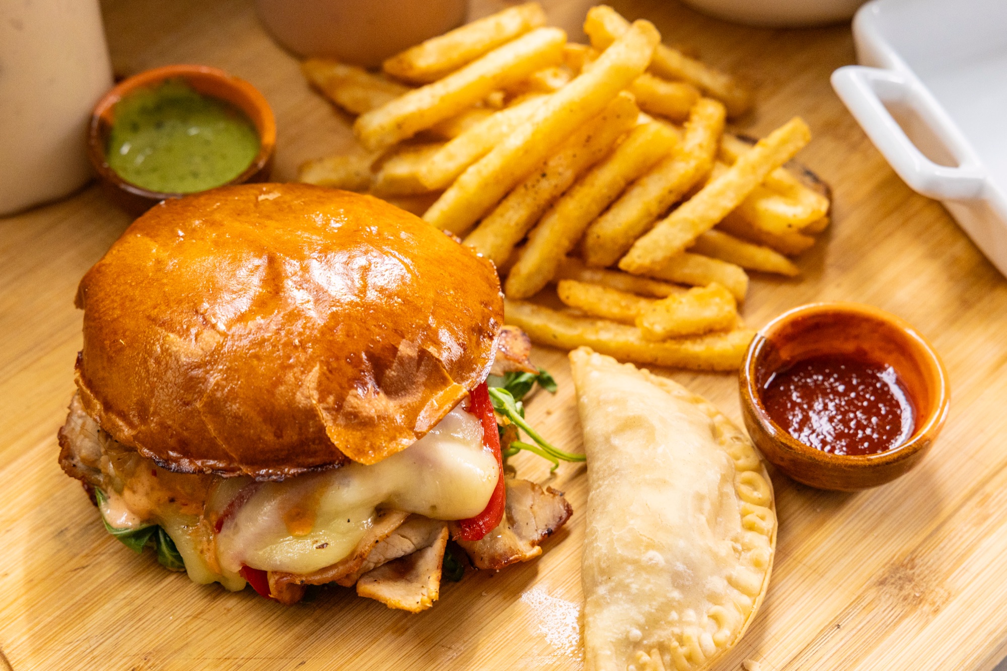 Lomito sandwich with French fries